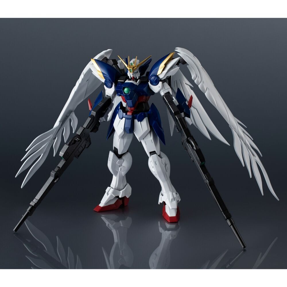 Figura Wing Gundam Zero (EW) de 15 cm con alas blancas y accesorios