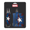 Set de monedero y llavero de Capitán América Marvel