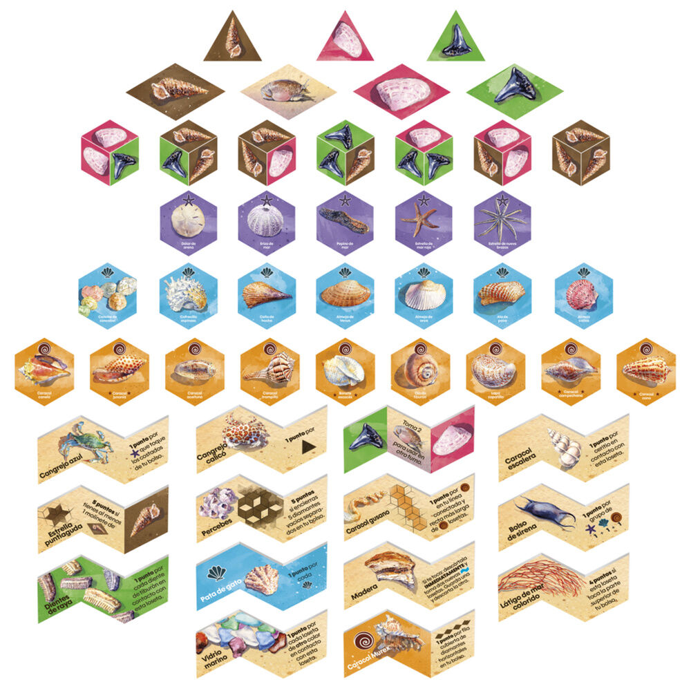 Juego de mesa Sanibel de Hasbro con tablero, fichas y tapetes - 6