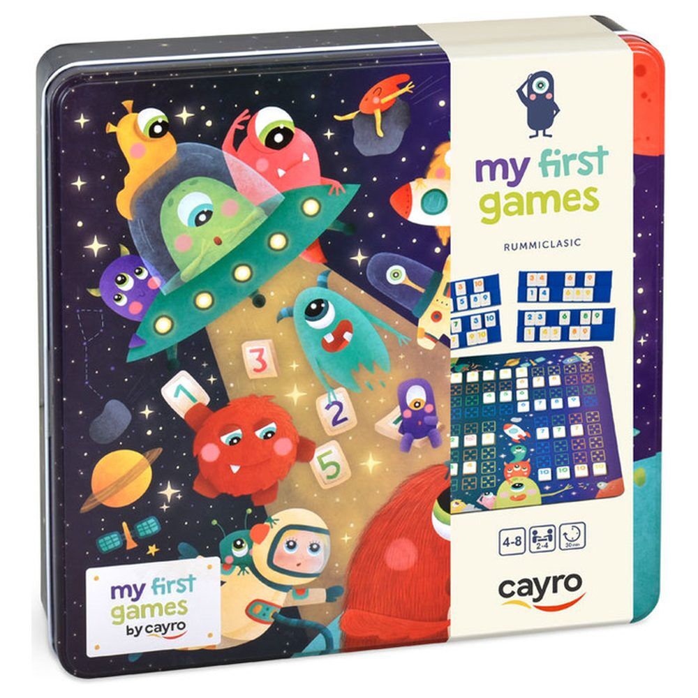 Juego de mesa CAYRO My First Rummiclasic en caja metálica ilustrada