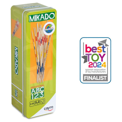 Juego Mikado CAYRO en estuche verde con palillos de colores