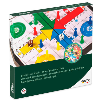 Juego magnético CAYRO de parchís y oca con fichas de colores