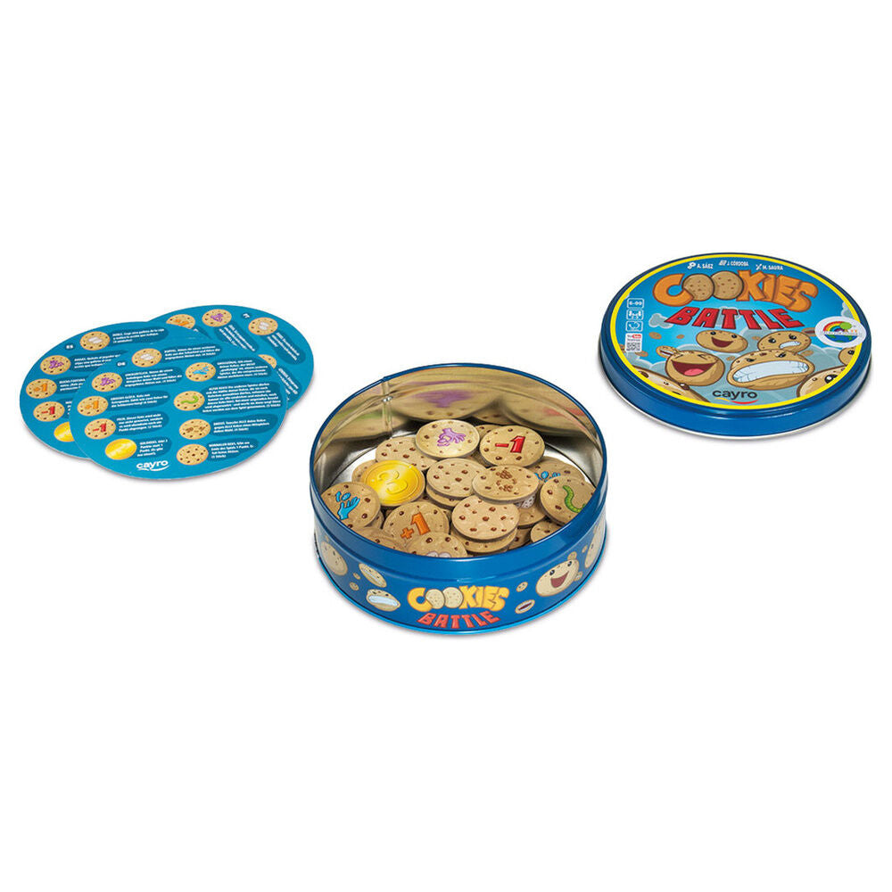 Juego de mesa Cookies Battle de CAYRO en lata redonda ilustrada - 2
