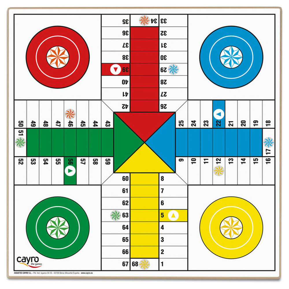 Tablero CAYRO de madera para parchís y ajedrez de 40 x 40 cm - 2