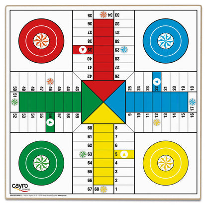 Tablero CAYRO de madera para parchís y ajedrez de 40 x 40 cm - 2