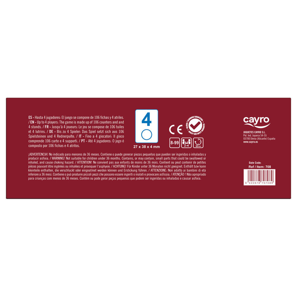 Juego Rummiclasic Bag CAYRO en bolsa roja - 3