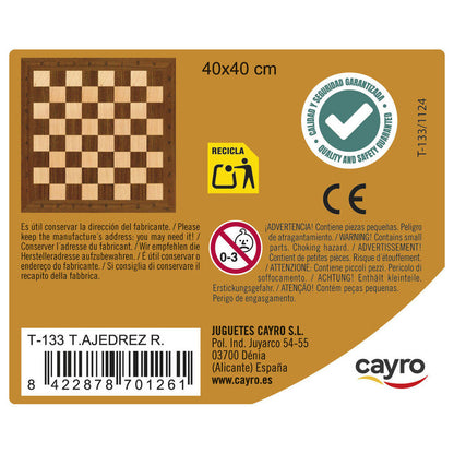 Tablero de ajedrez CAYRO de madera de 40 x 40 cm - 3