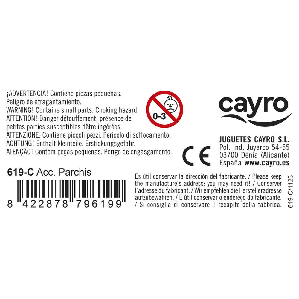 Accesorios de parchís CAYRO de madera en caja transparente - 3