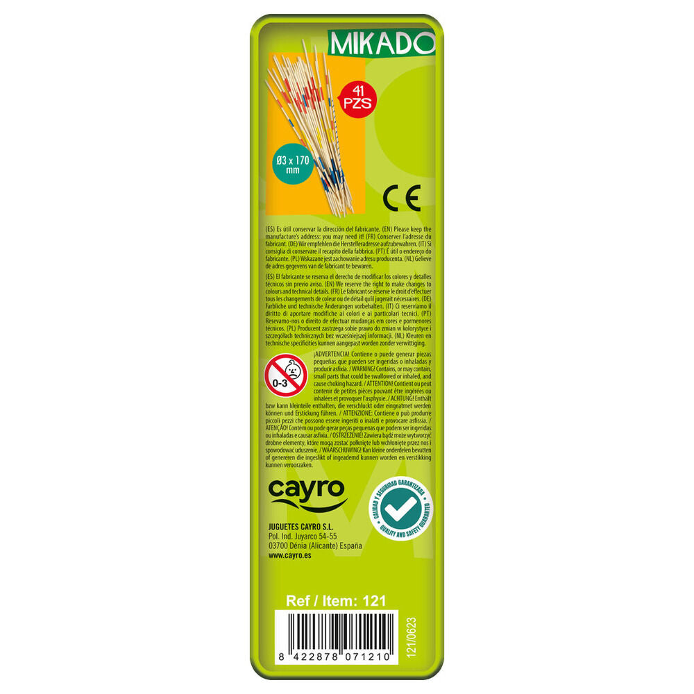 Juego Mikado CAYRO en estuche verde con palillos de colores - 4