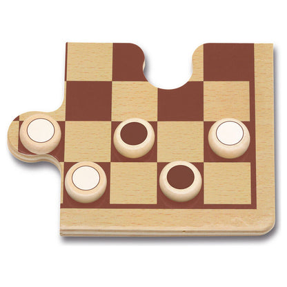 Juego de ajedrez y damas CAYRO en caja metálica verde - 4