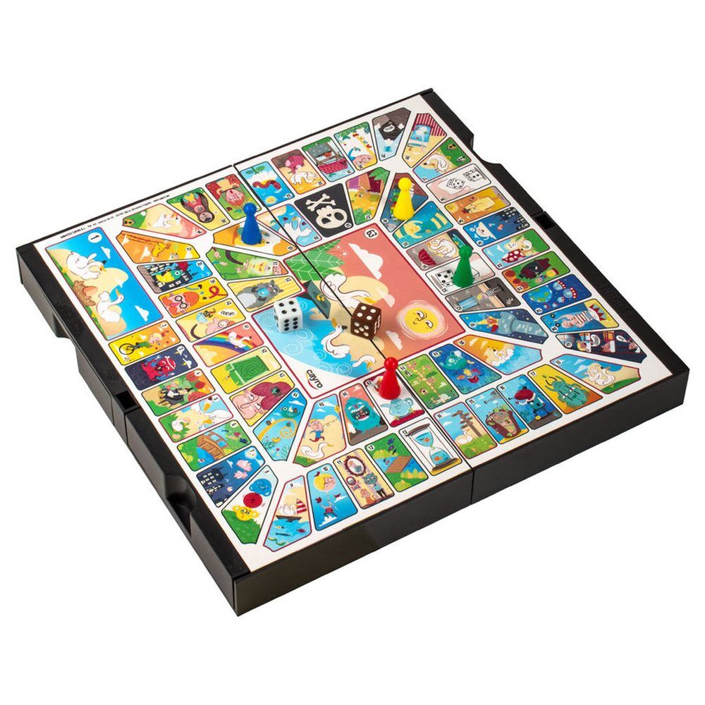 Juego magnético CAYRO de parchís y oca con fichas de colores - 4