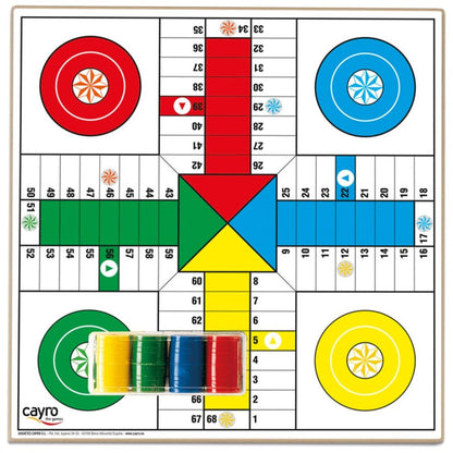 Tablero de madera CAYRO con juegos de Parchís y Oca - 2