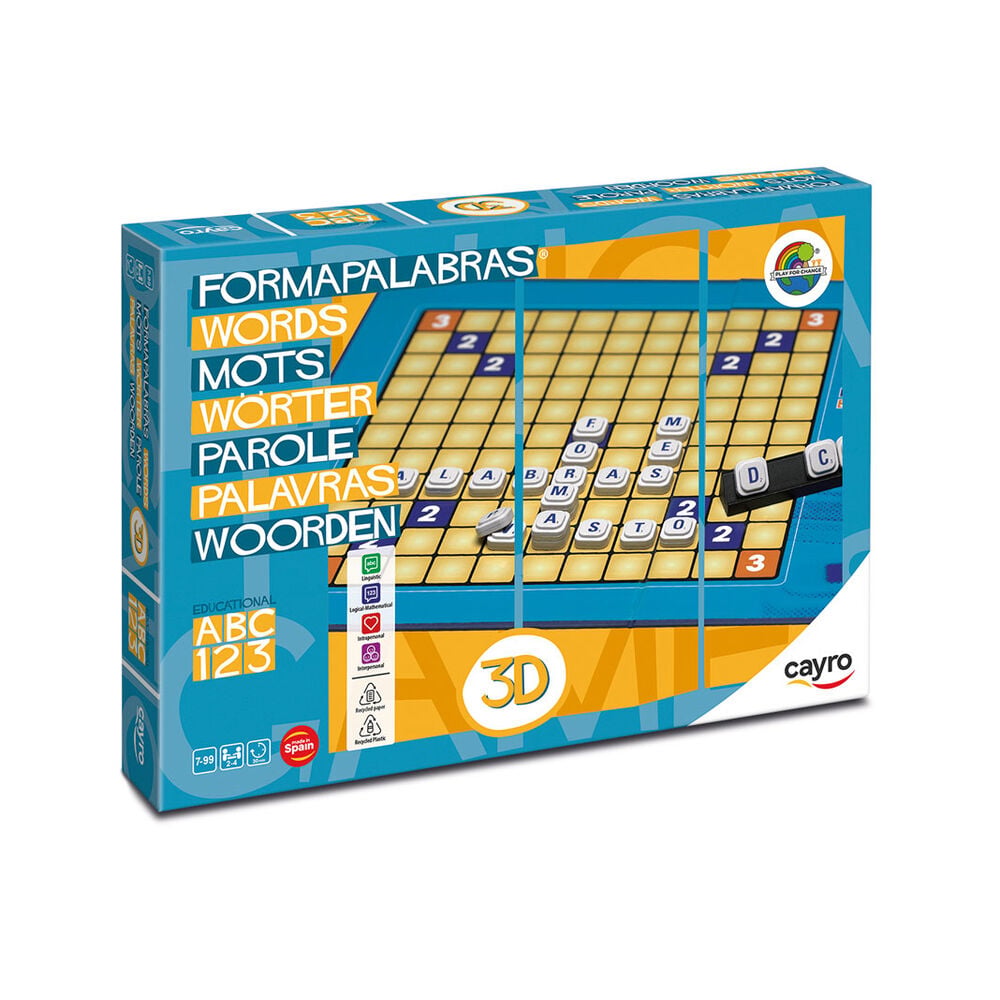Caja del juego de mesa Formapalabras 3D de Cayro