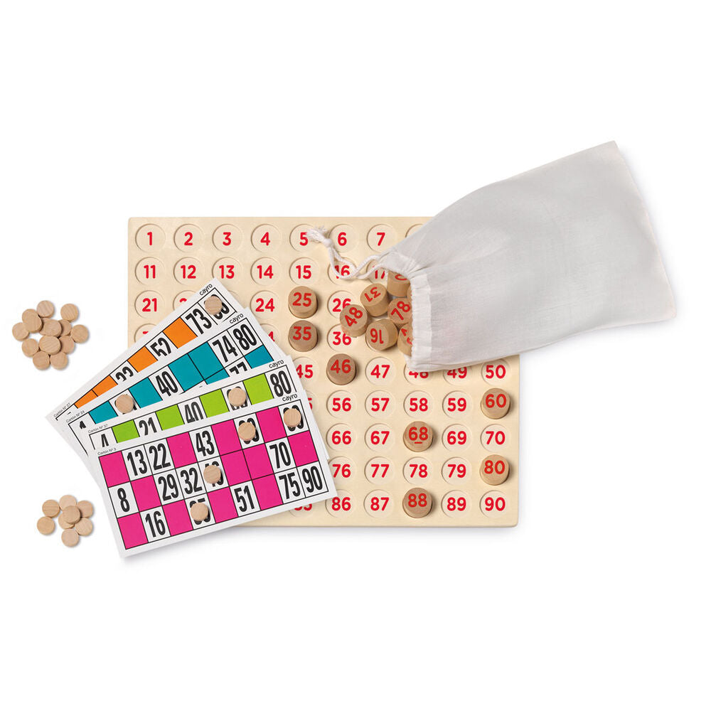 Caja de Lotería XXL CAYRO con cartones y piezas numeradas - 3