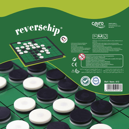 Caja del juego Reverschip Magnético de CAYRO con fichas blancas y negras - 3