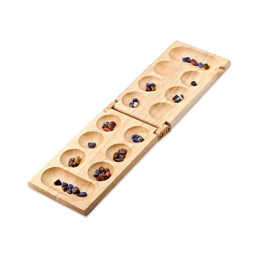 Juego Mancala de madera CAYRO con piedras naturales - 2