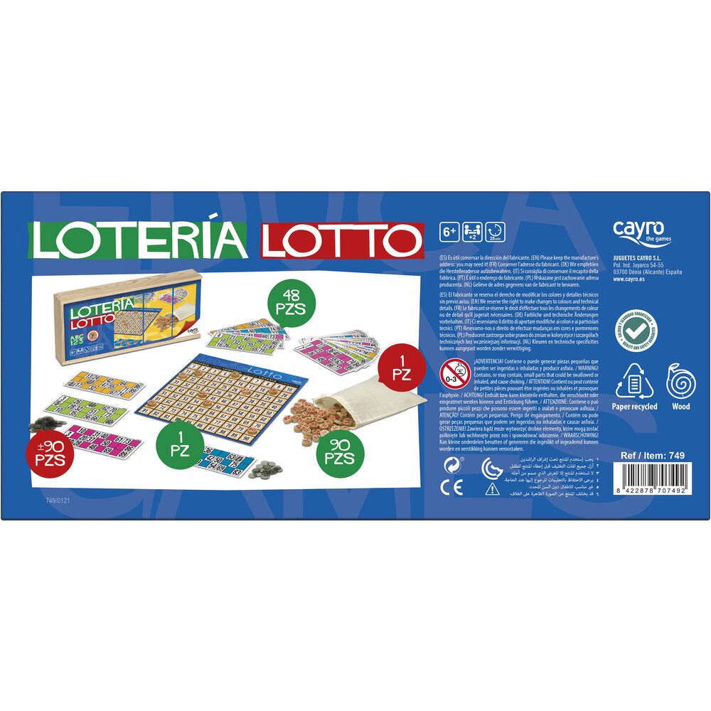 Lotto Tombola CAYRO de madera con 48 cartones - 5