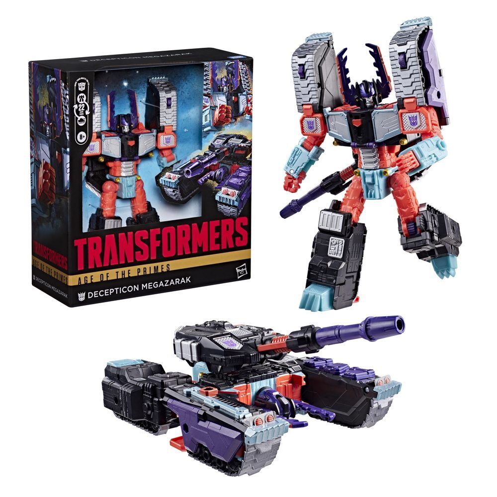Figura Decepticon Megazarak de Transformers en modo robot y tanque