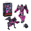 Figura Transformers Fangry morada y negra en modo robot y criatura