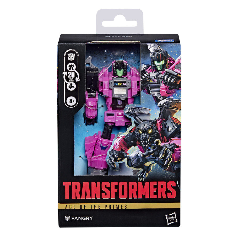 Figura Transformers Fangry morada y negra en modo robot y criatura - 2
