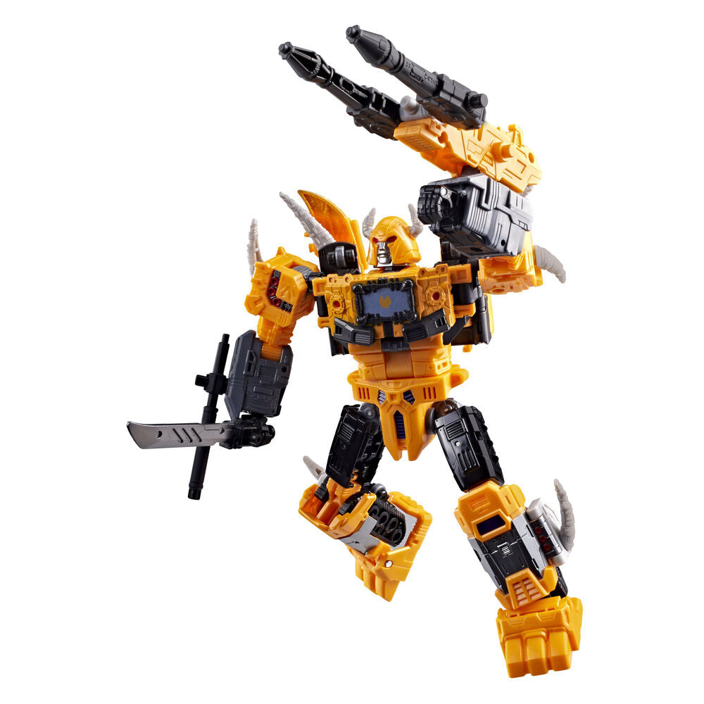 Figura Transformers Herald of Unicron amarilla y negra de 19 cm - 4