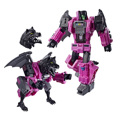 Figura Transformers Fangry morada y negra en modo robot y criatura - 5