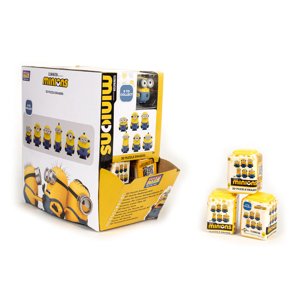 Goma de borrar puzzle 3D con diseño de Minions
