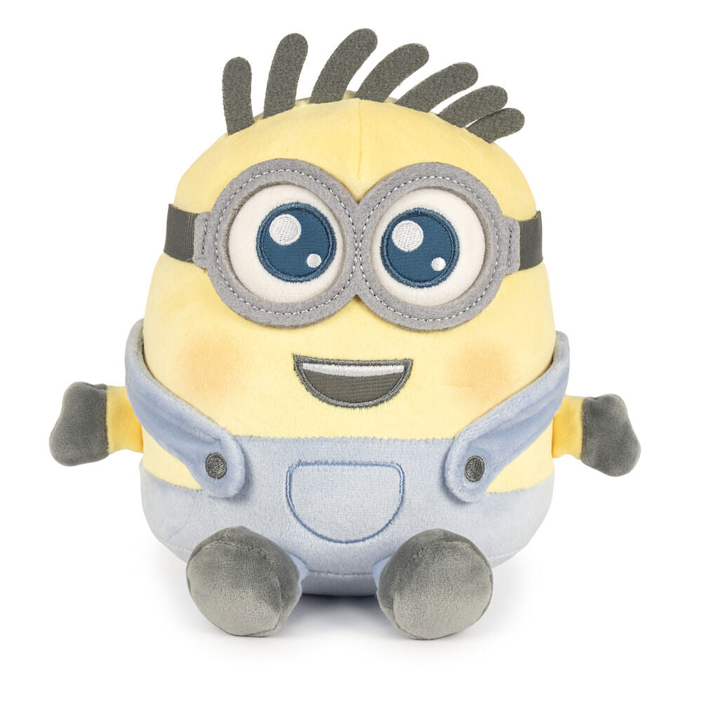 Peluche de Bob de Minions con gafas y peto azul