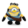 Peluche Minion amarillo con gafas y bandolera marrón