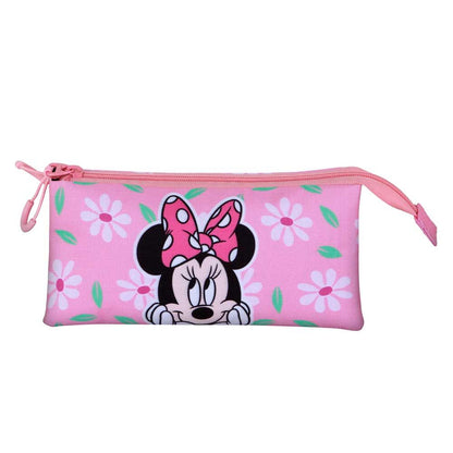 Portatodo triple rosa Blooming de Minnie Disney con flores - 3