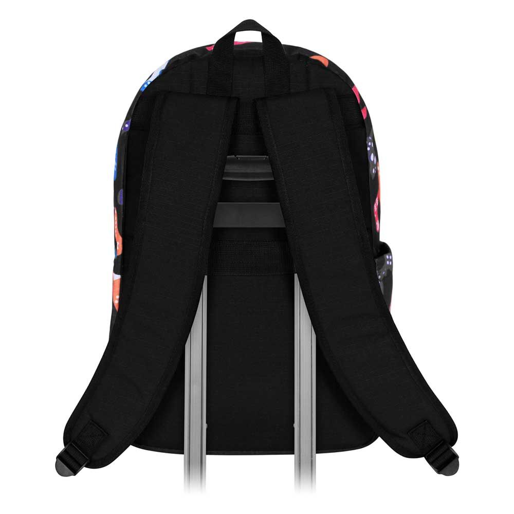 Mochila Game Over PRO DG negra con estampado de mandos y consolas - 2