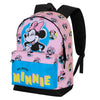 Mochila rosa de Minnie Disney con bolsillo delantero azul