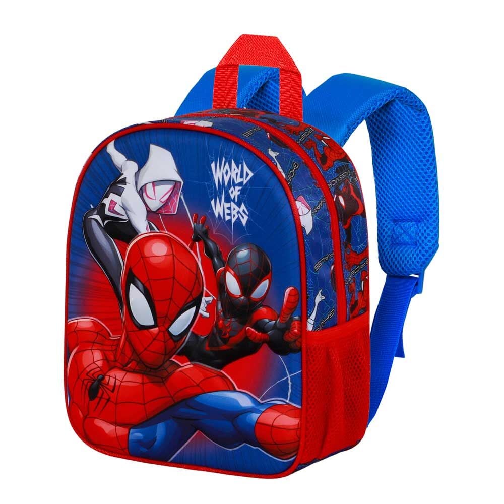 Mochila 3D azul y roja de Spider-Man Marvel con tirantes acolchados