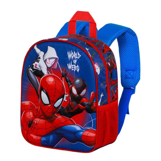 Mochila 3D azul y roja de Spider-Man Marvel con tirantes acolchados