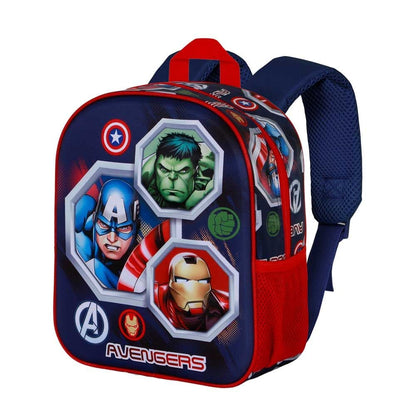 Mochila 3D Marvel de Los Vengadores con Hulk, Capitán América e Iron Man