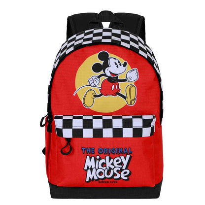 Mochila Racing roja de Mickey Disney con estampado de cuadros - 3