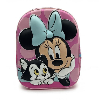 Mochila infantil 3D de Minnie Disney en tonos rosas