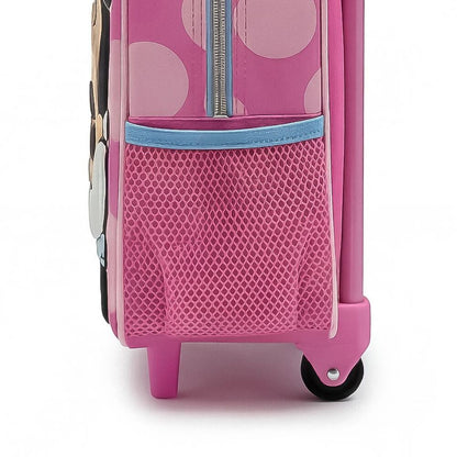 Trolley escolar rosa 3D de Minnie Disney con ruedas - 5