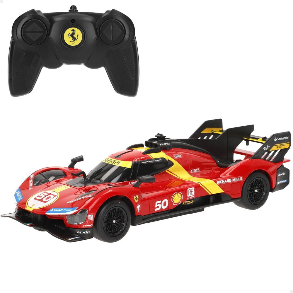 Coche Ferrari 499P RASTAR rojo con mando de radio control