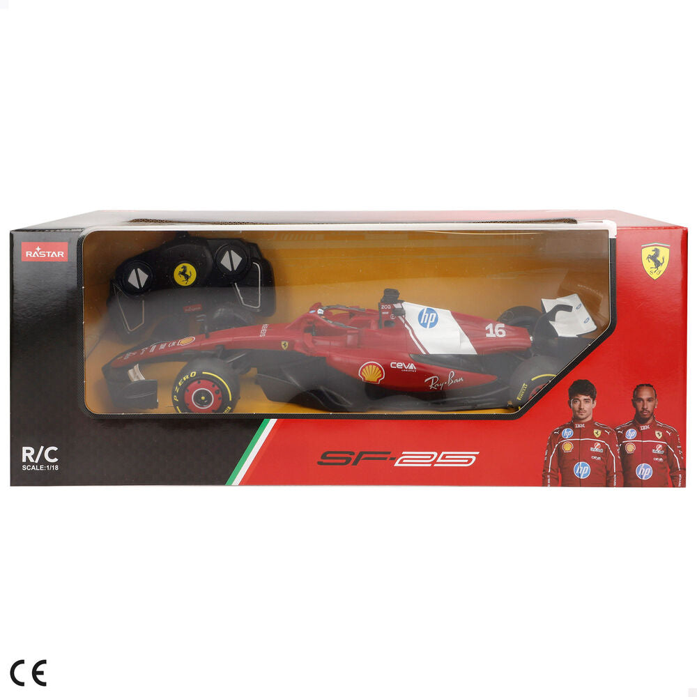 Coche Ferrari SF-25 rojo a radio control con mando RASTAR - 4