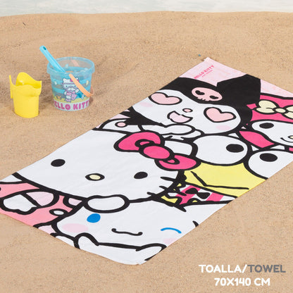Set de playa Hello Kitty con cubo, toalla, accesorios y bolsa - 7