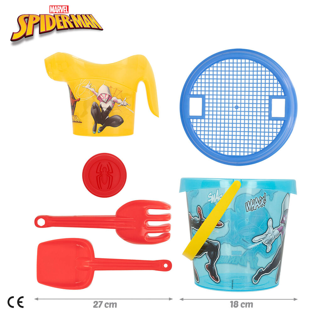 Set de playa Spider-Man Marvel con cubo, accesorios, toalla y bolsa - 7