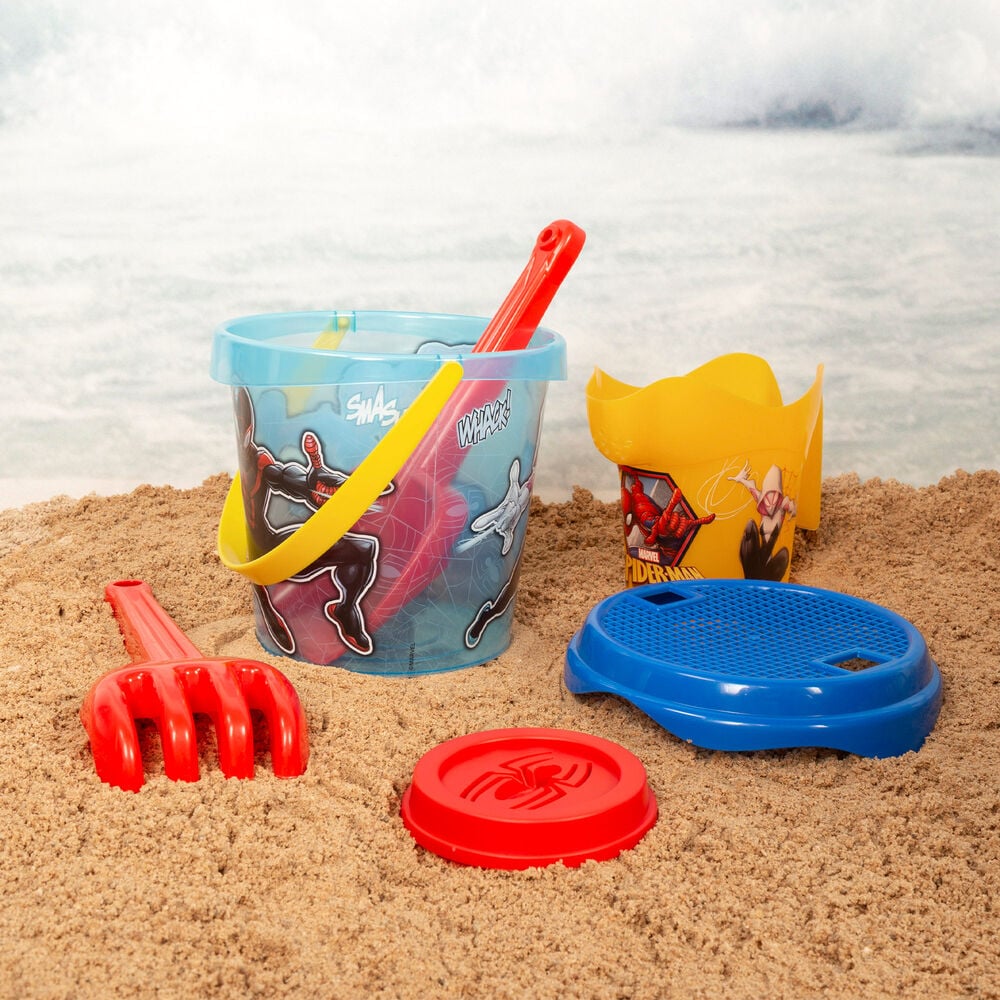 Set de playa Spider-Man Marvel con cubo, accesorios, toalla y bolsa - 8