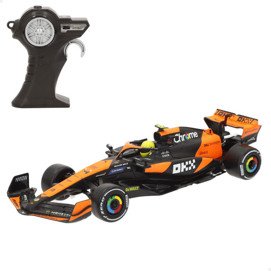 Coche McLaren MCL38 MAISTO de radio control naranja y negro con mando