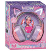 Auriculares gamers inalámbricos Wow Generation rosas y lilas con orejas de gato