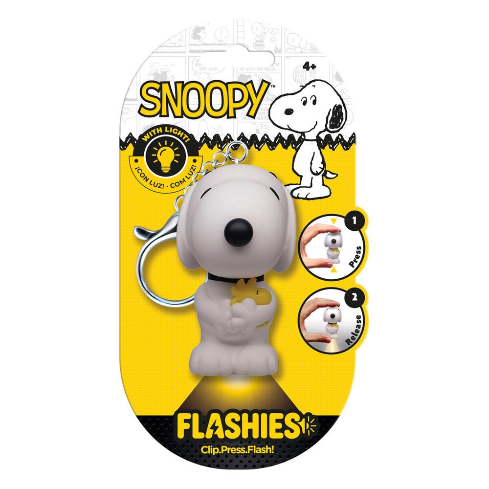 Llavero 3D de Snoopy Peanuts con luz