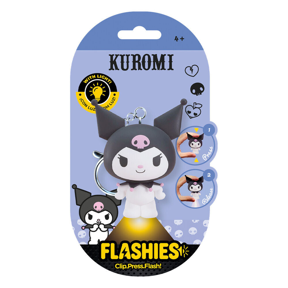 Llavero figura 3D de Kuromi Flashies con luz