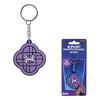 Llavero de PVC morado KPop Demon Hunters con anilla metálica