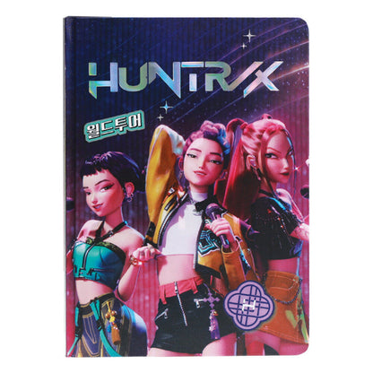 Cuaderno A5 KPop Demon Hunters con portada ilustrada de tres personajes