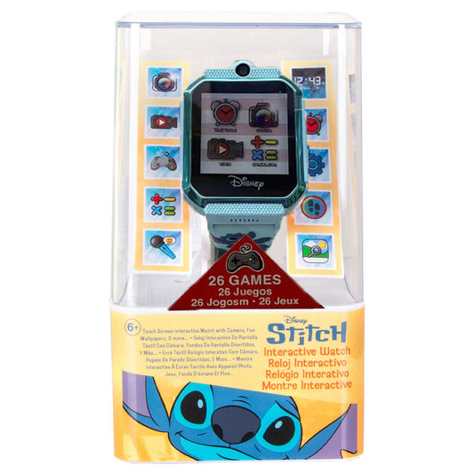 Reloj interactivo Stitch Disney con pantalla táctil y cámara